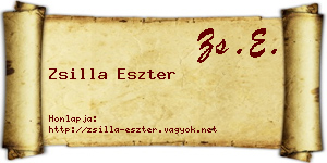 Zsilla Eszter névjegykártya