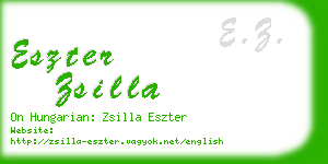 eszter zsilla business card